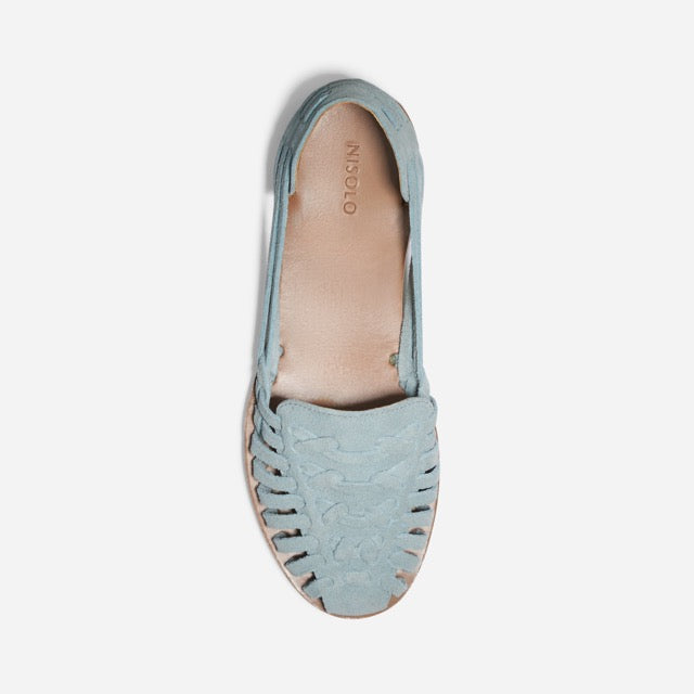 Women's Huarache Sandal Dusty Blue Suede