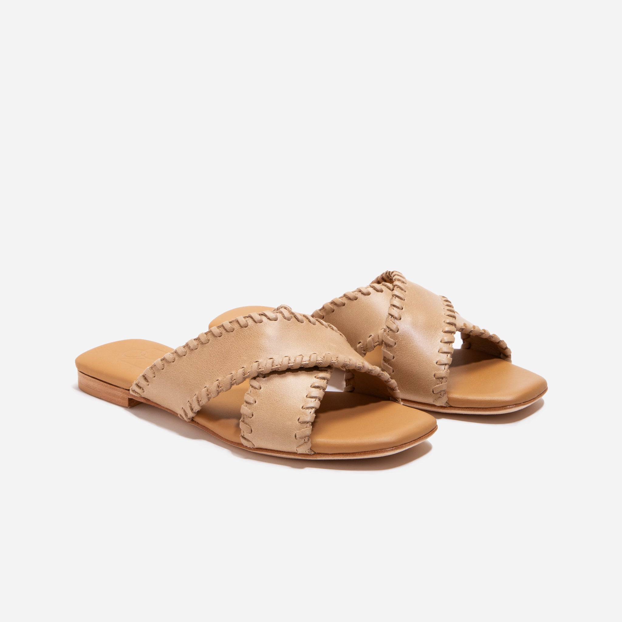 Catalina Sandal Whipstitch Almond