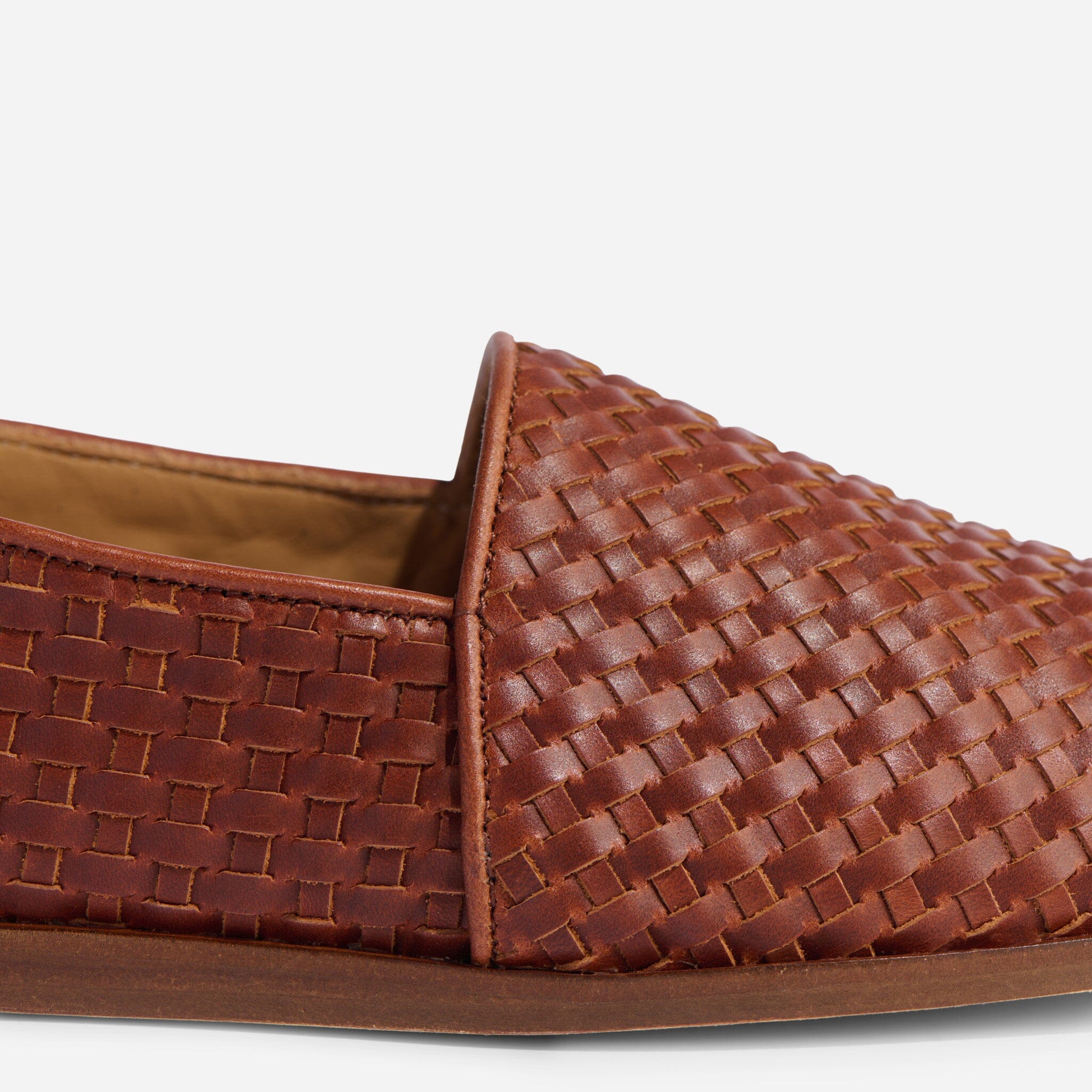 Alejandro Woven Slip On Woven Brandy Men's Leather Slip On Nisolo 