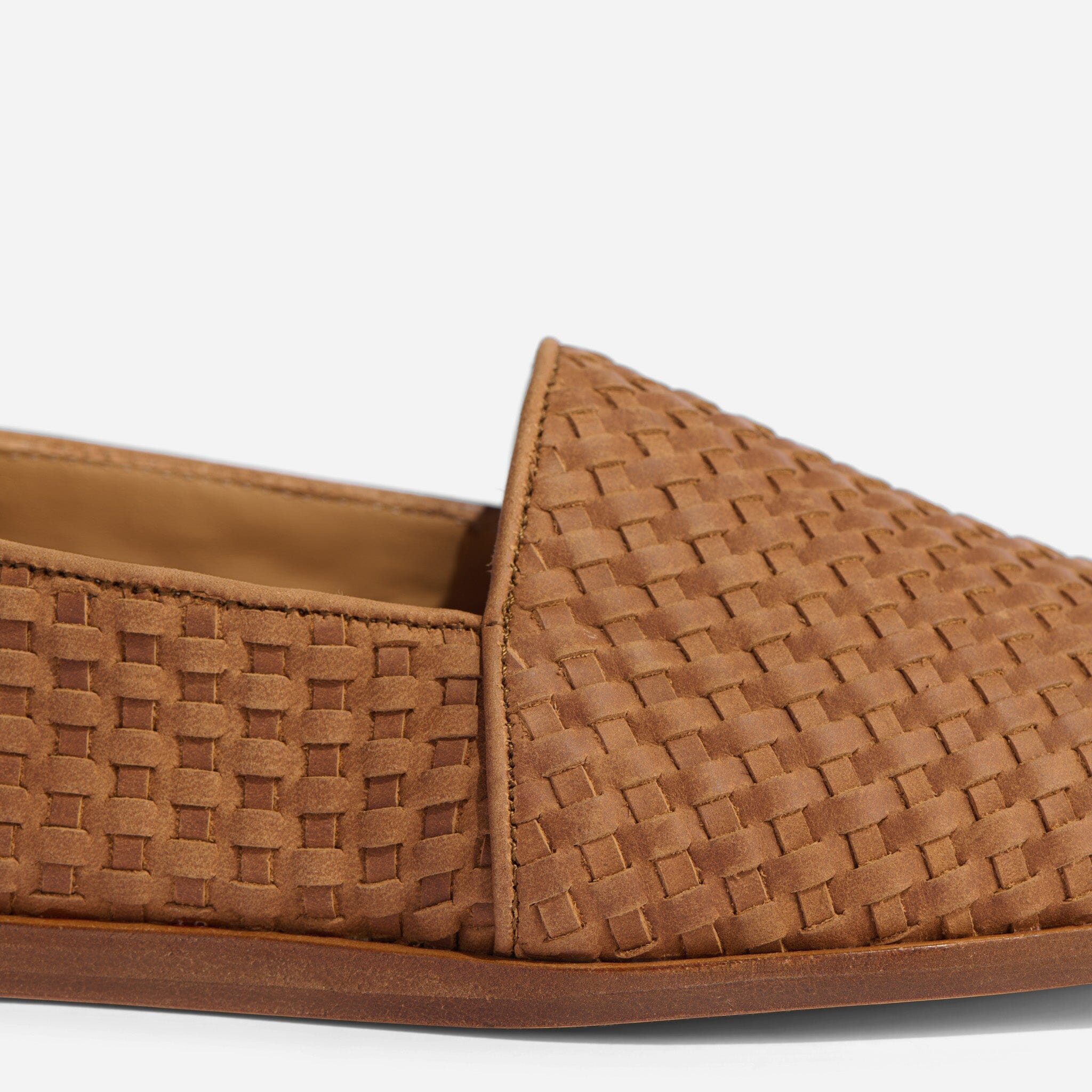 Alejandro Woven Slip On Woven Tobacco Men's Leather Slip On Nisolo 