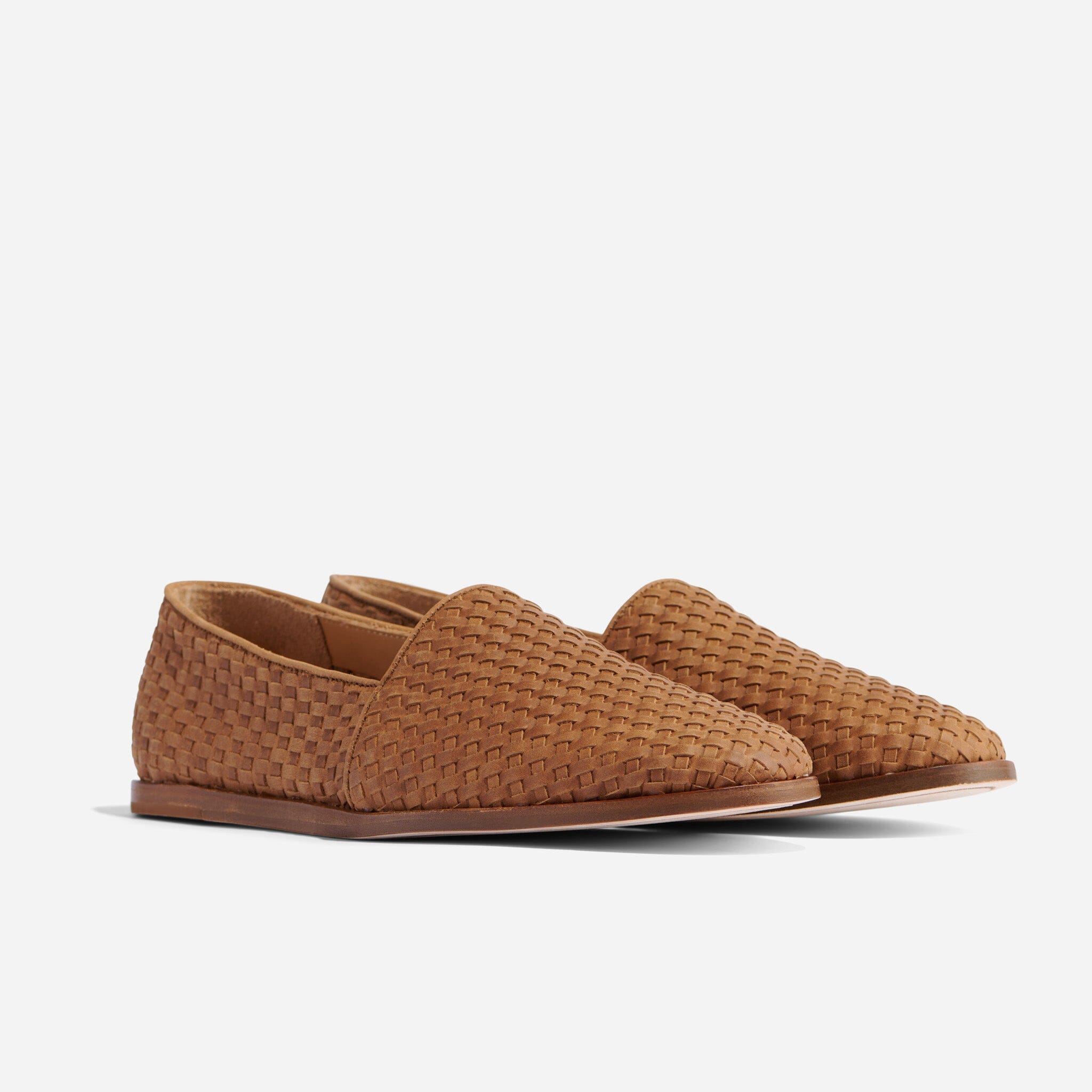 Alejandro Woven Slip On Woven Tobacco Men's Leather Slip On Nisolo 