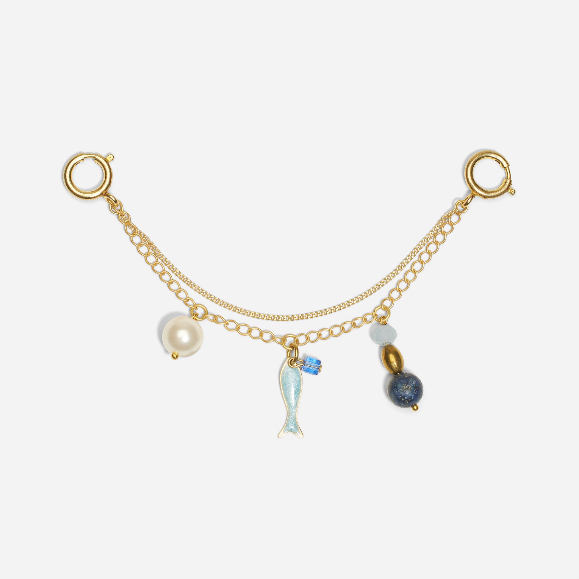 Shoe Charm Chain with Charms Blue