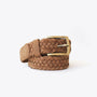 Teyo Woven Belt Tobacco Leather Belt Nisolo 