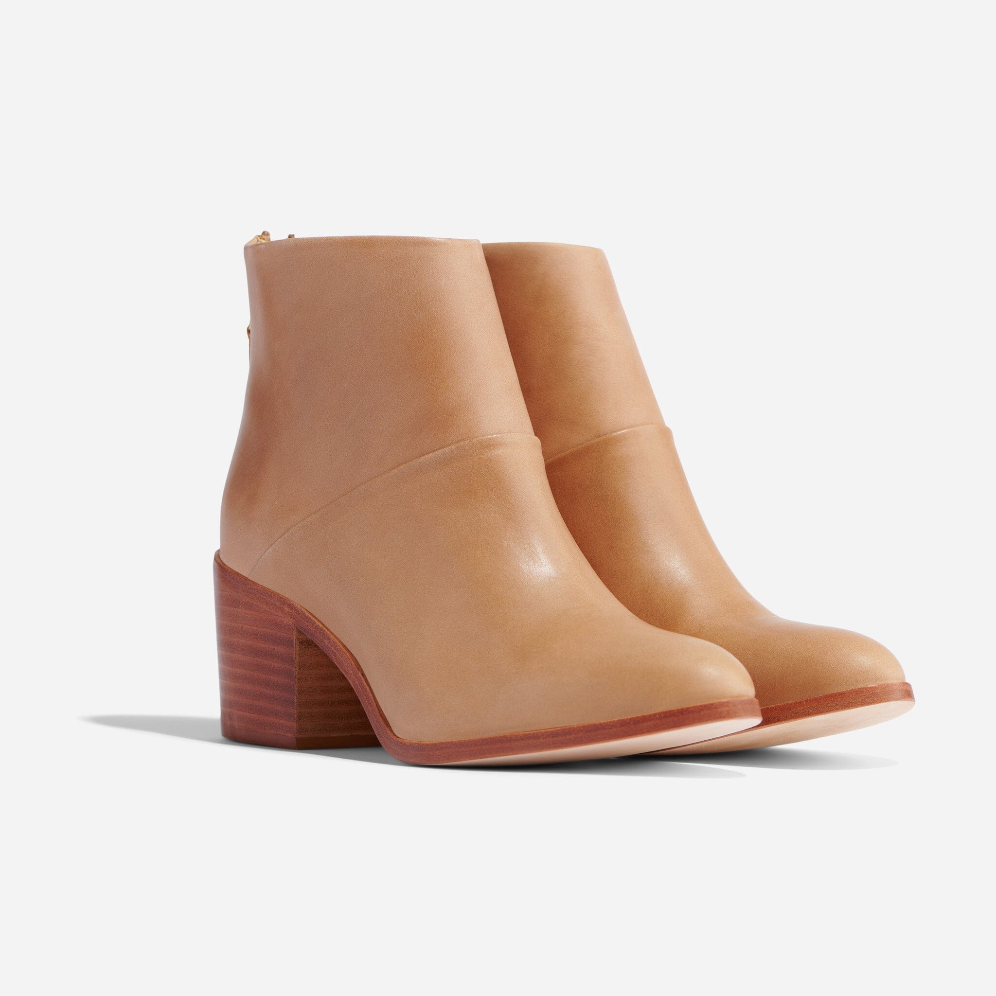 Faith Leather Boots – Peach Flores