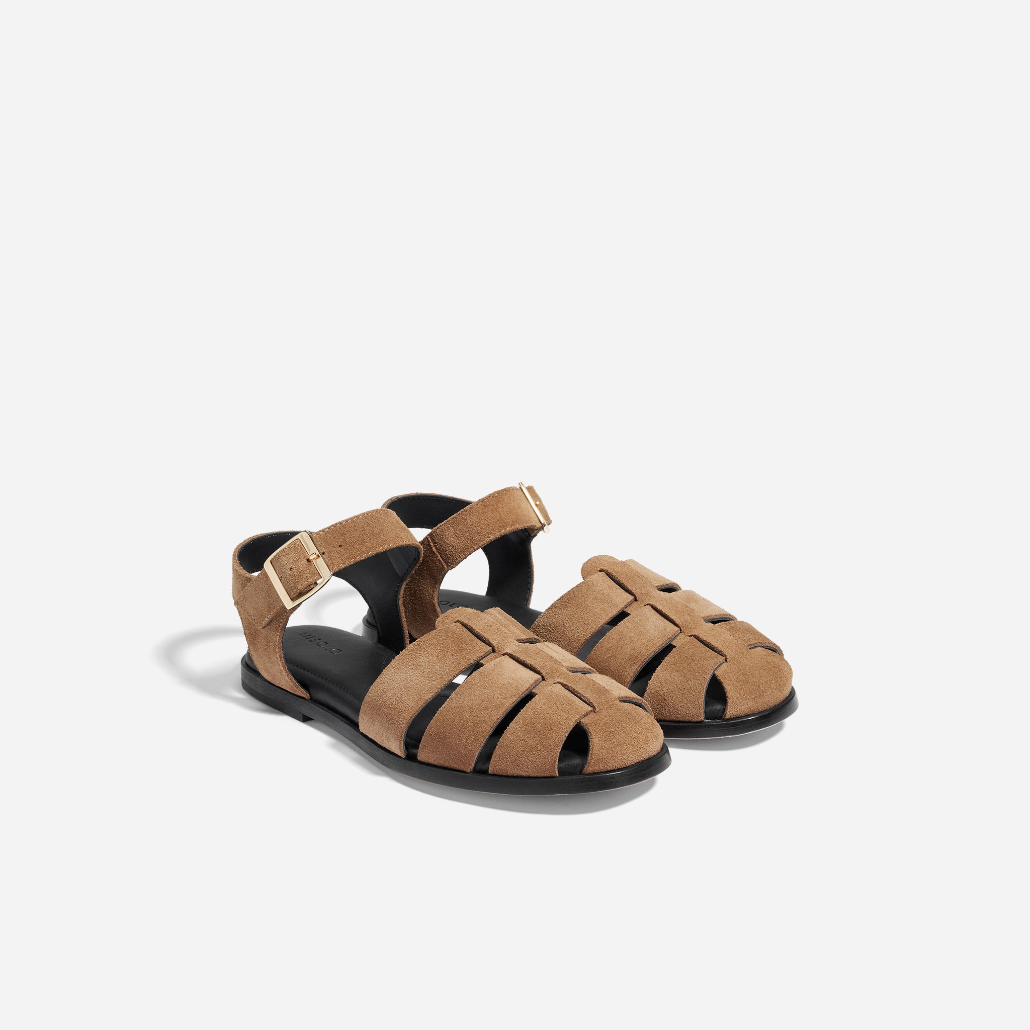 Mira Fisherman Sandal Taupe Suede