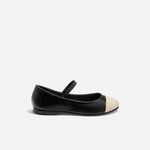Bea Mary Jane Ballet Cap Toe Black/Bone