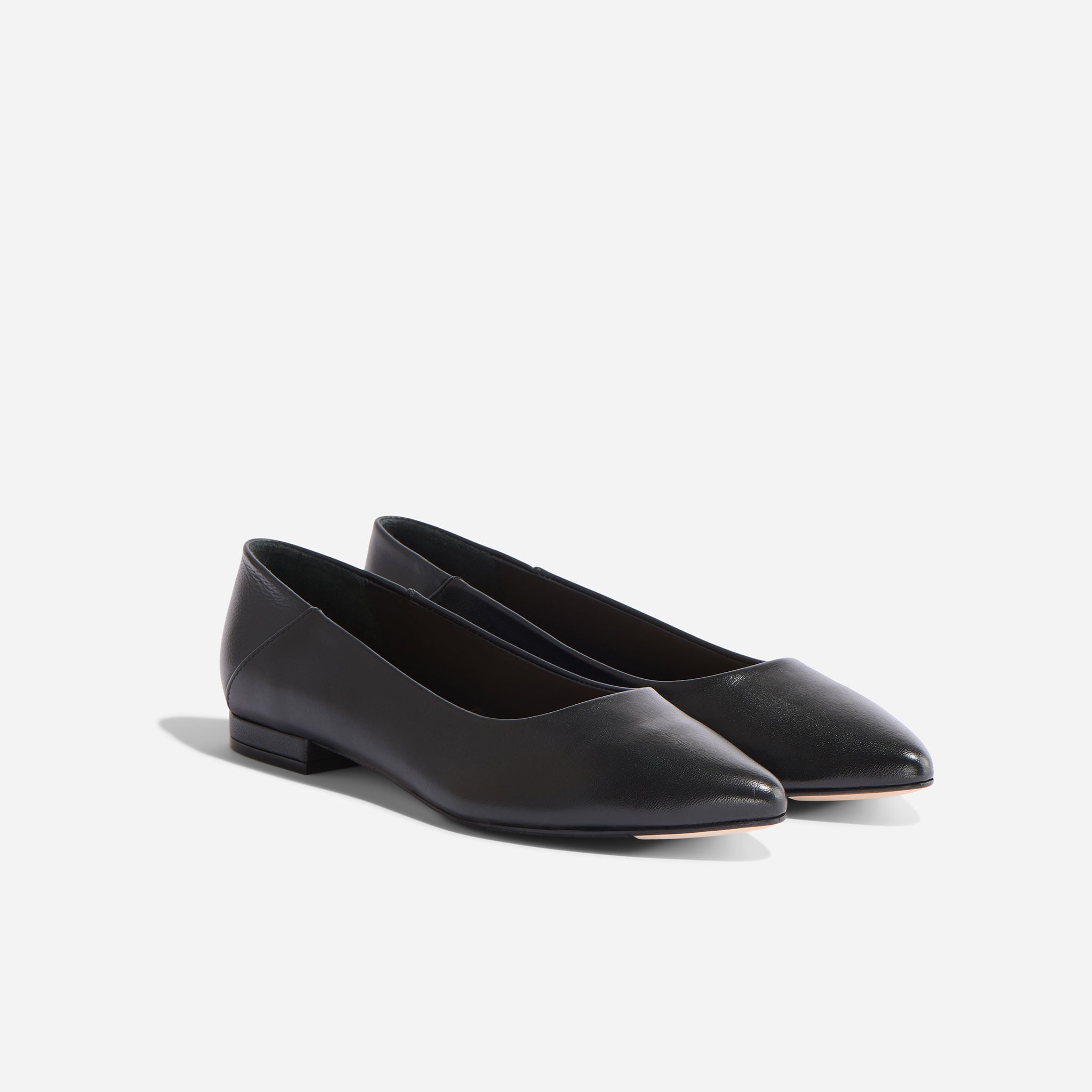 Fina Pointed Toe Flat Black - Main Image