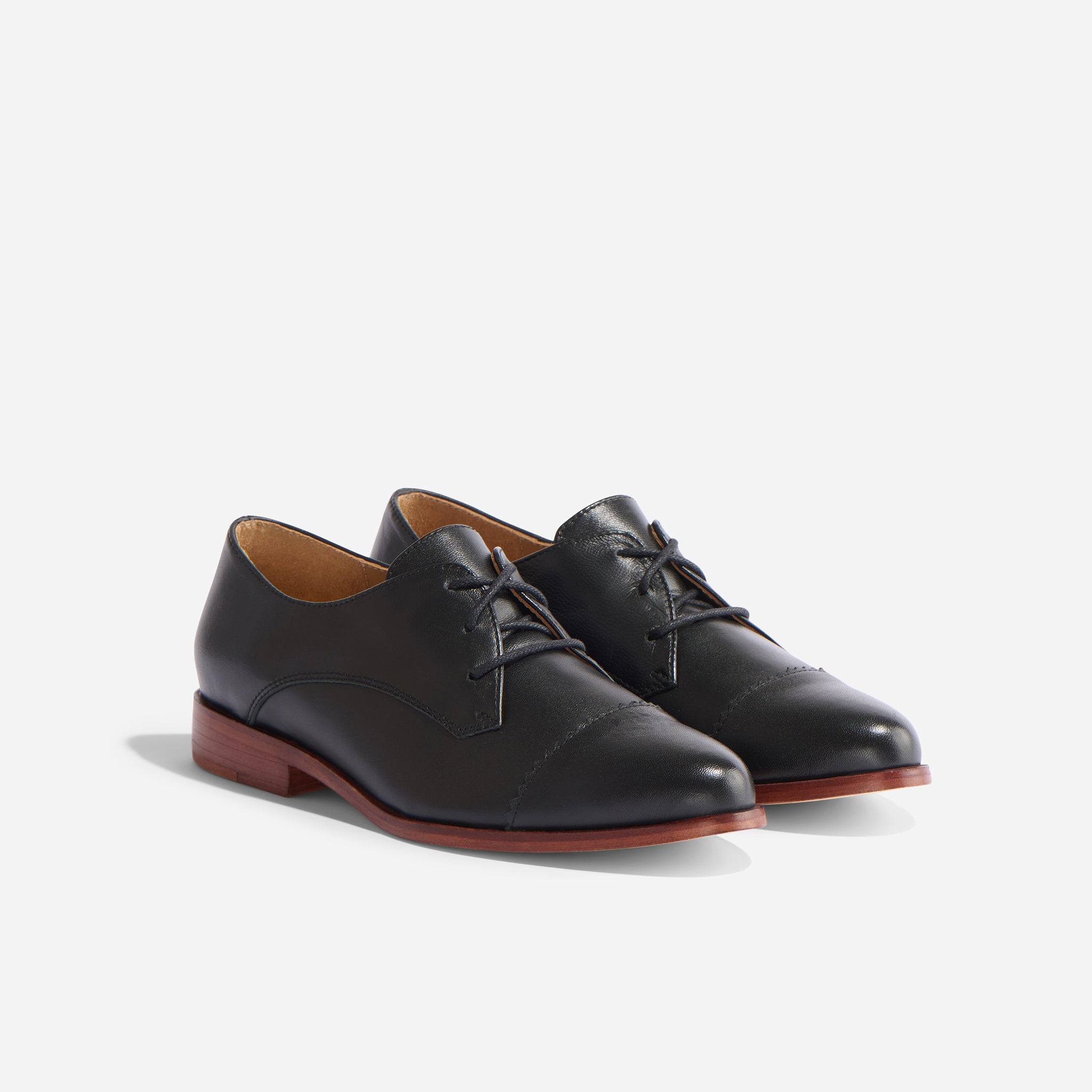 Emilia Cap Toe Oxford Black