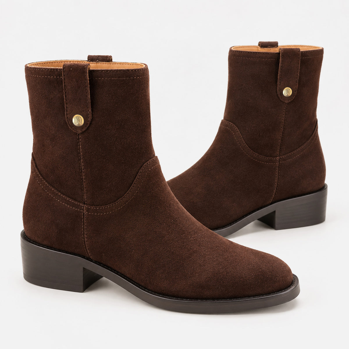 Viola Moto Boot Brown Suede