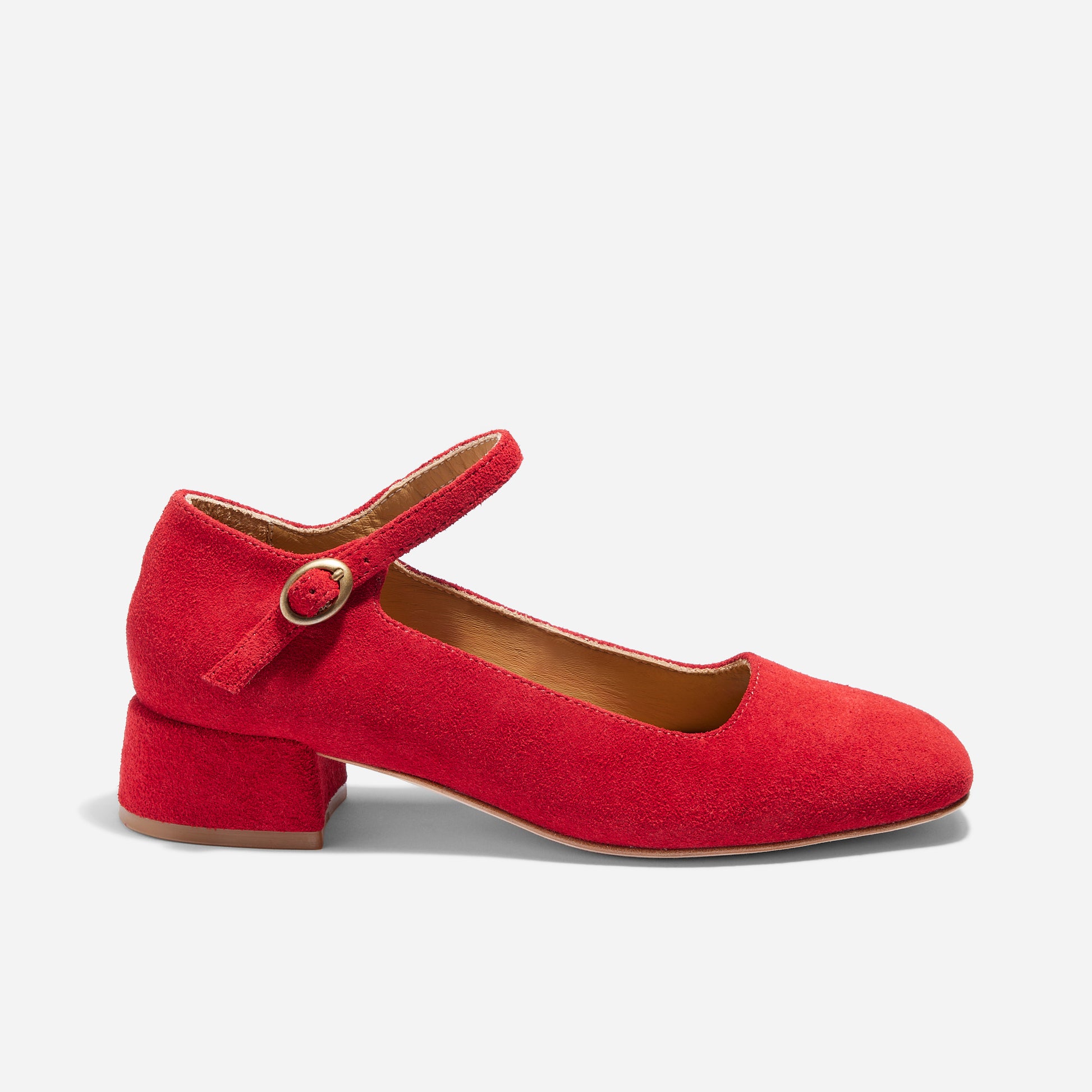 Luna Heeled Mary Jane Red
