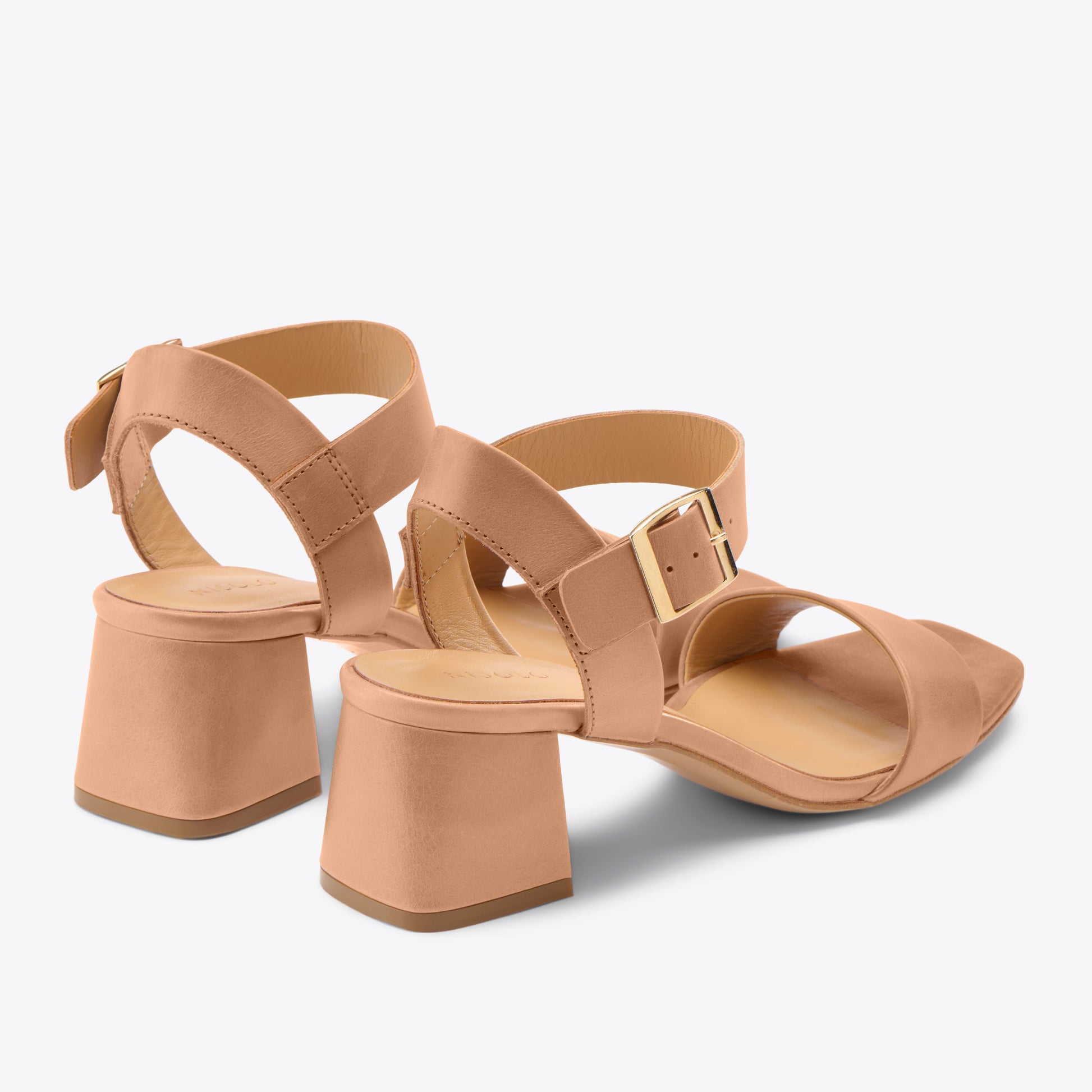 Stella Go-To Block Heel Sandal Almond