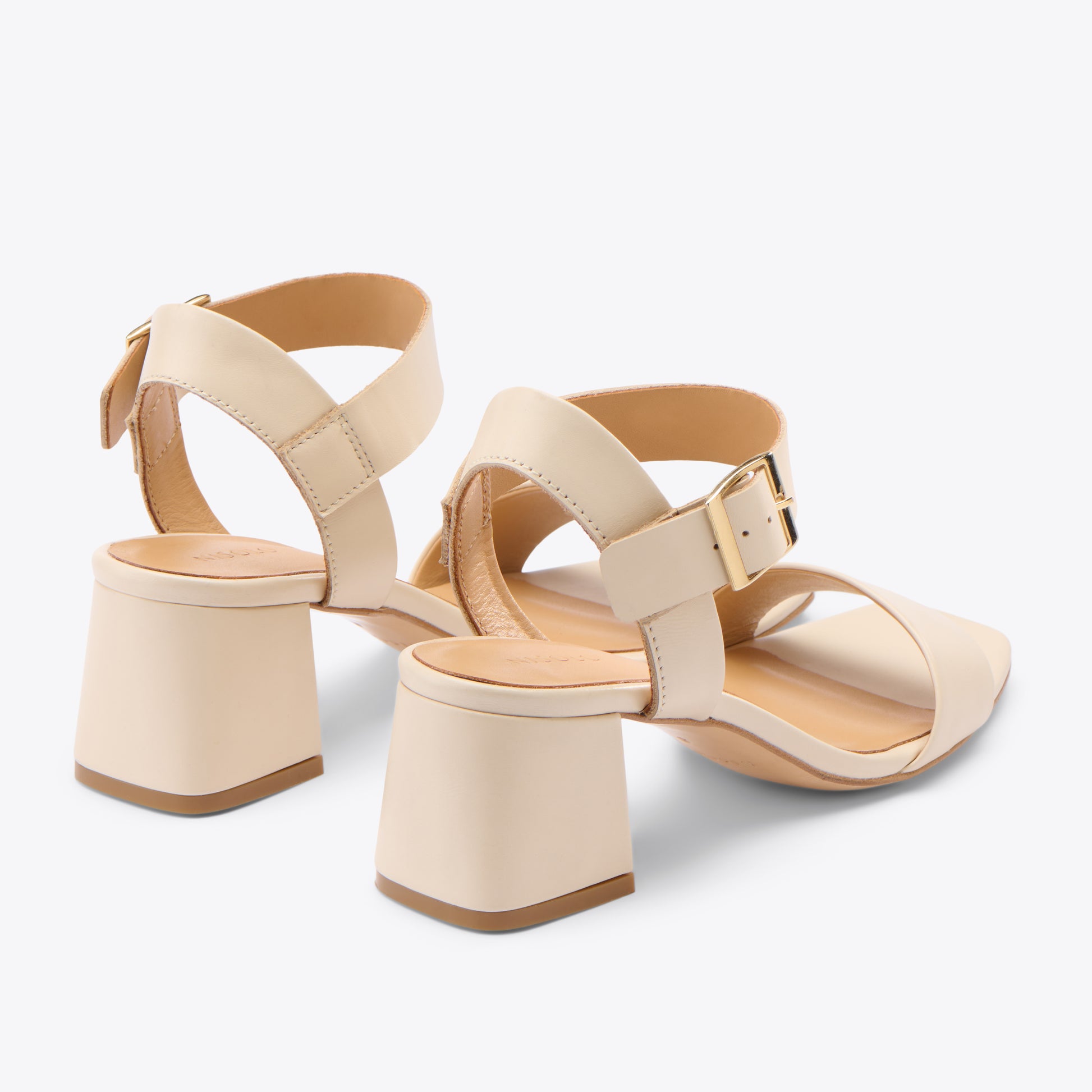 Stella Go-To Block Heel Sandal Bone