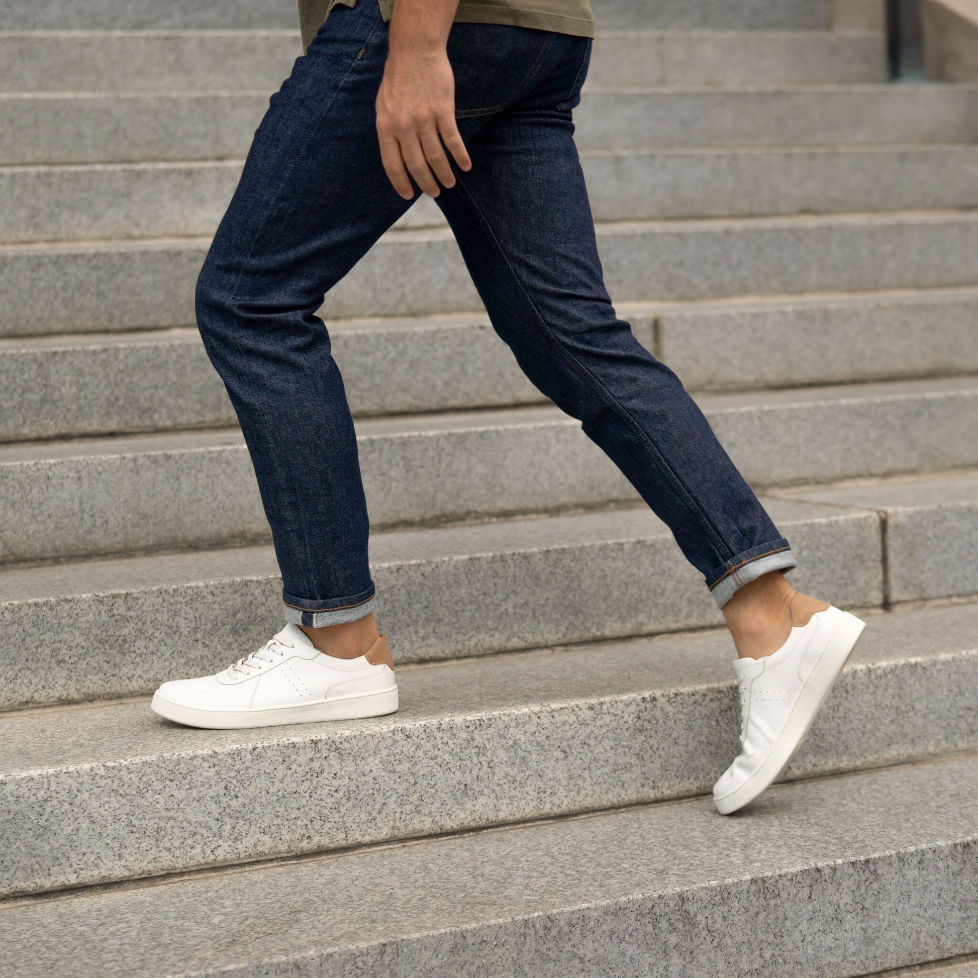 Beto Go-To Court Sneaker White Nisolo 