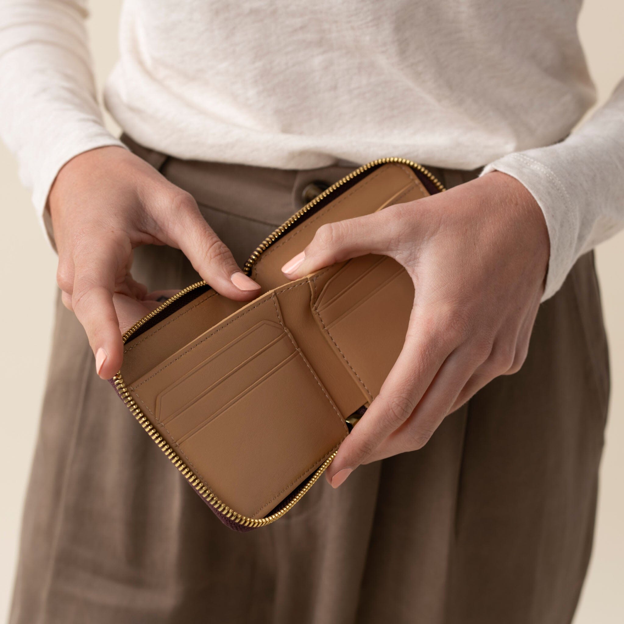 Remi Zip Wallet Plum Women's Leather Wallet Nisolo 