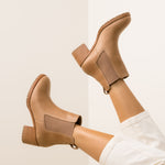 Ana Go-To Heeled Chelsea Boot Almond