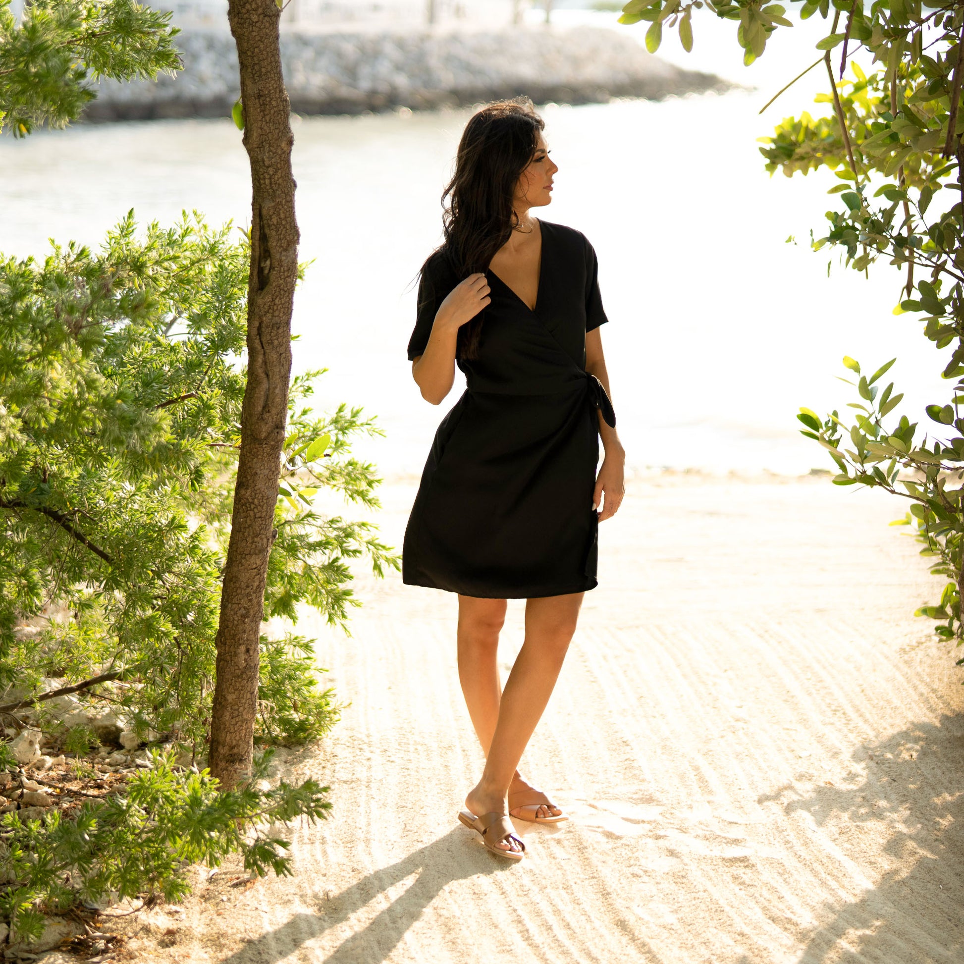 Catalina Slide Sandal Almond