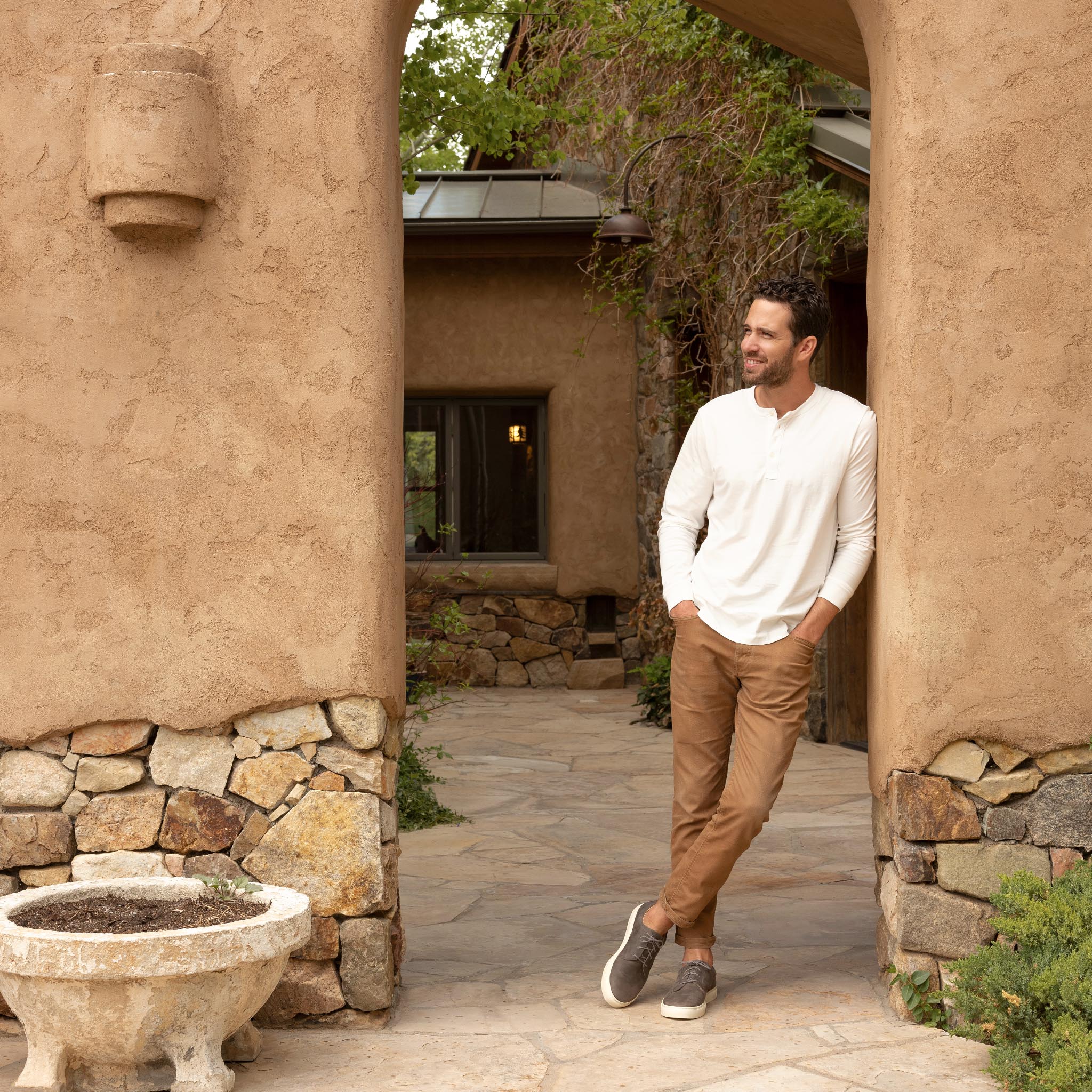 Everyday Low Top Sneaker Grey Men's Leather Sneaker Nisolo 