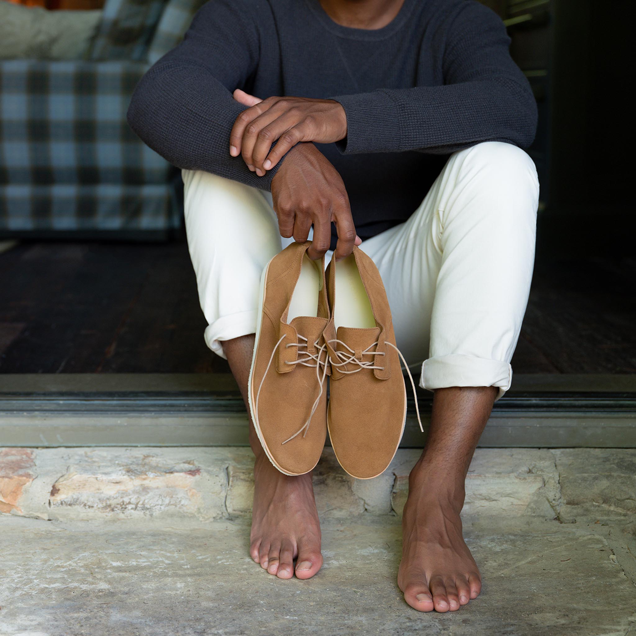 Lightweight Flex Derby Tan Men's Leather Loafer Nisolo 