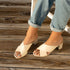 Carina Cross Strap Mule Bone Women's Leather Heel Nisolo 